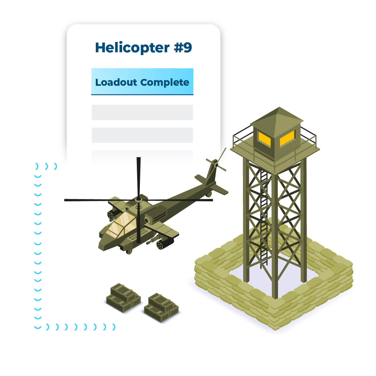 loadout profile complete for the a military helicopter